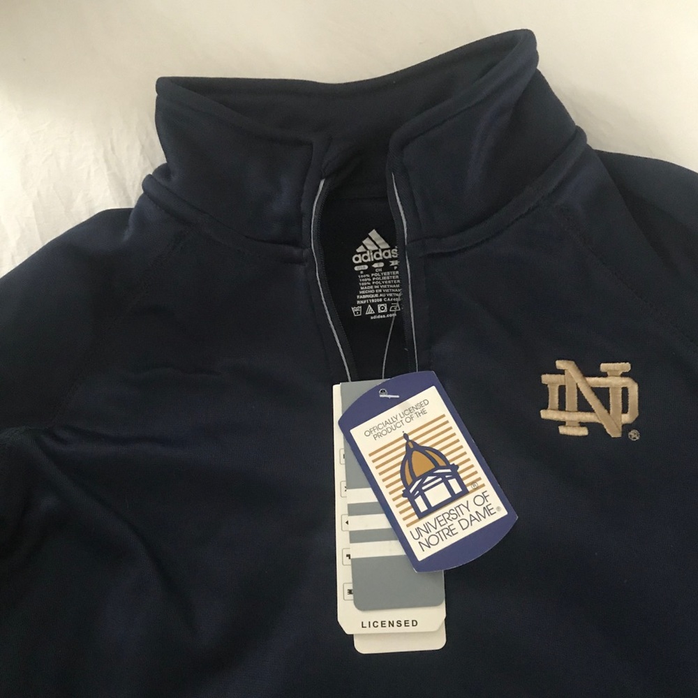 Notre Dame 3/4 Zip Adidas Shirt